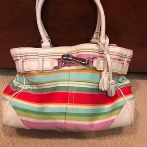 Coach striped purse